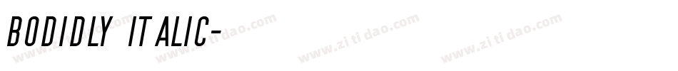 Bodidly Italic字体转换